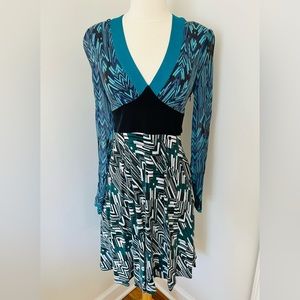 Catherine Malandrino Multicolored Silk Patterned Dress